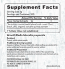 Fuzi (Black) (Zhi) 5:1 - 100 g / concentrated herbal extract